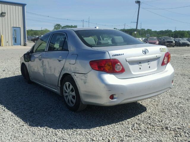 JTDBL40E39J036727 - 2009 TOYOTA COROLLA BA SILVER photo 3