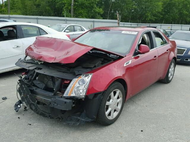 1G6DG577180194744 - 2008 CADILLAC CTS RED photo 2