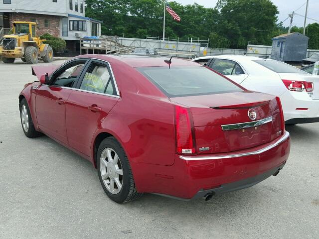 1G6DG577180194744 - 2008 CADILLAC CTS RED photo 3
