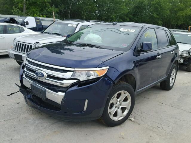 2FMDK4JC0BBA76696 - 2011 FORD EDGE SEL PURPLE photo 2