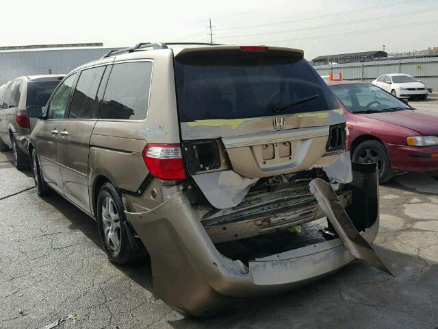 5FNRL384X6B428417 - 2006 HONDA ODYSSEY EX GOLD photo 3