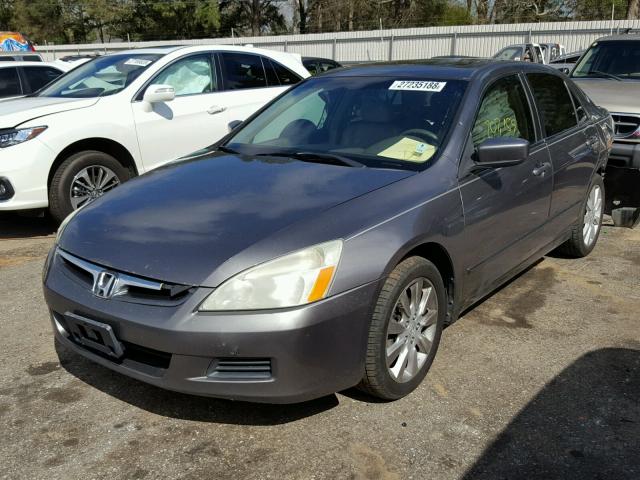 1HGCM66576A064256 - 2006 HONDA ACCORD EX GRAY photo 2