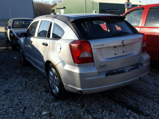 1B3HB48B67D412292 - 2007 DODGE CALIBER SX SILVER photo 3