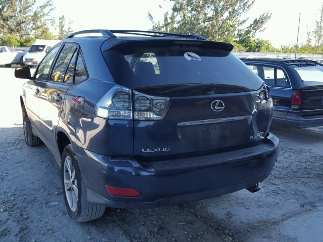 JTJHW31U360027512 - 2006 LEXUS RX 400 BLUE photo 3