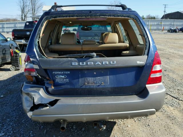 JF1SG67615H719600 - 2005 SUBARU FORESTER 2 BLUE photo 9