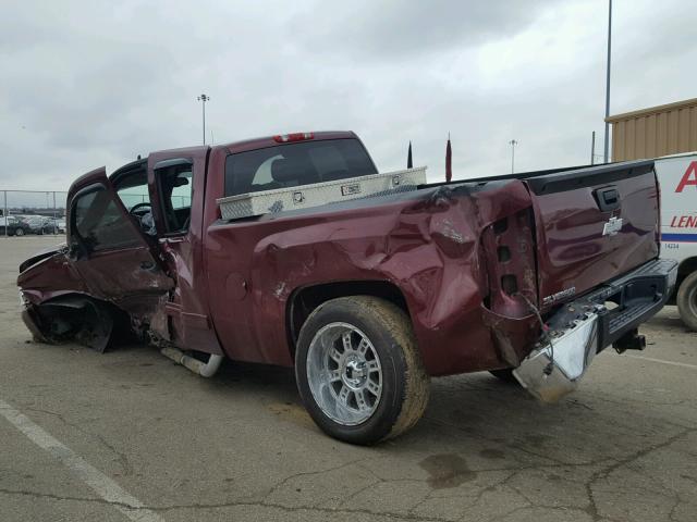 1GCEK29J19Z208694 - 2009 CHEVROLET SILVERADO MAROON photo 3