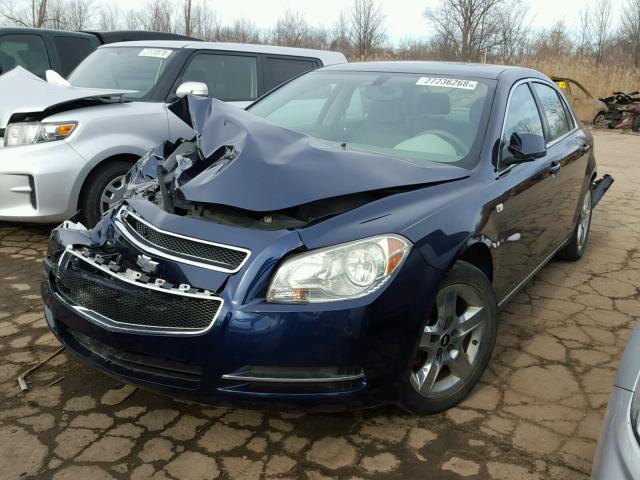 1G1ZH57B284200380 - 2008 CHEVROLET MALIBU 1LT BLUE photo 2