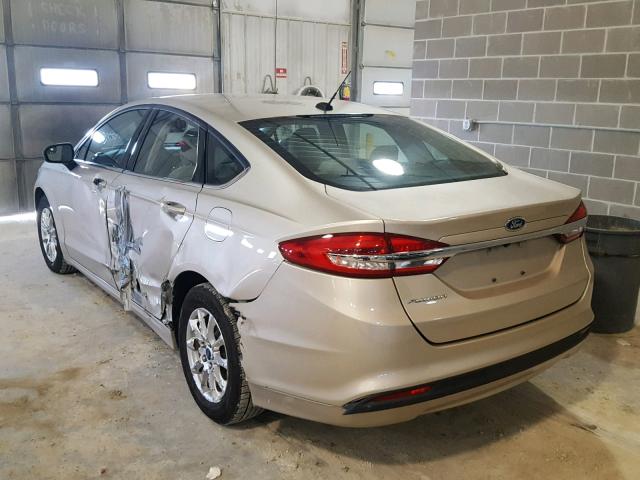 3FA6P0G79HR330519 - 2017 FORD FUSION S GOLD photo 3