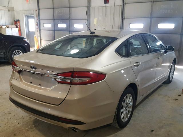 3FA6P0G79HR330519 - 2017 FORD FUSION S GOLD photo 4