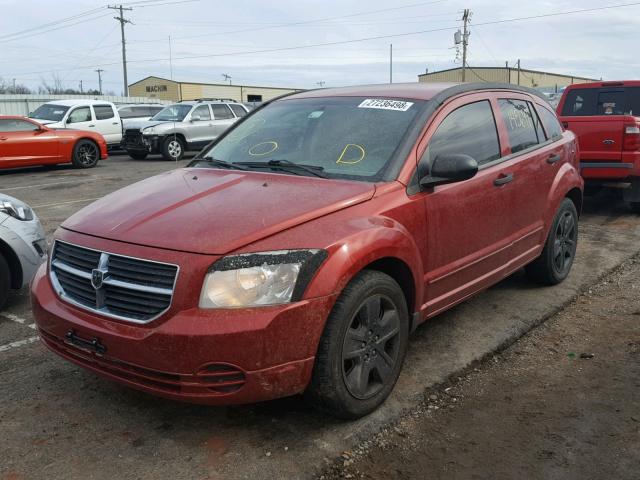 1B3HB48B77D529184 - 2007 DODGE CALIBER SX RED photo 2