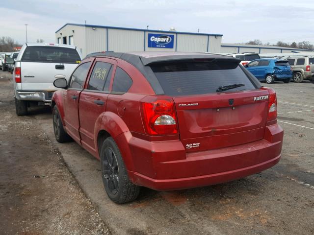 1B3HB48B77D529184 - 2007 DODGE CALIBER SX RED photo 3