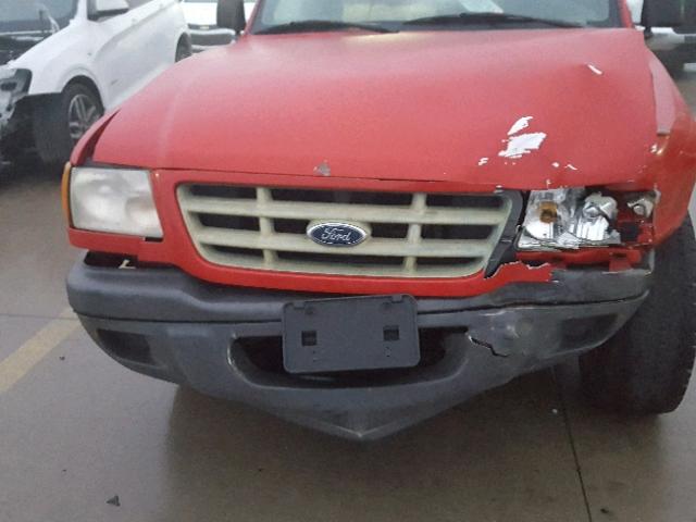 1FTYR10C41TA11060 - 2001 FORD RANGER RED photo 10