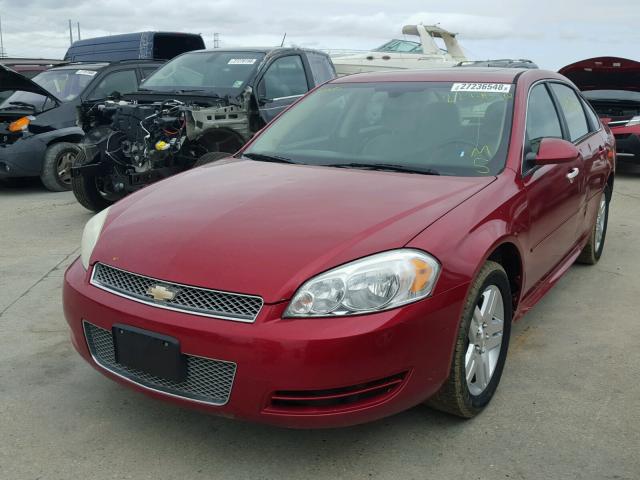 2G1WG5E31D1133200 - 2013 CHEVROLET IMPALA LT RED photo 2