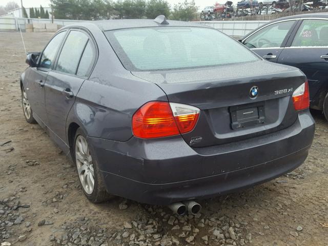 WBAVC93588K038579 - 2008 BMW 328 XI GRAY photo 3