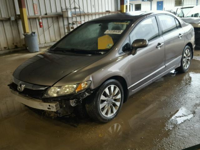 1HGFA16879L009902 - 2009 HONDA CIVIC EX ყავისფერი ფოტო 2