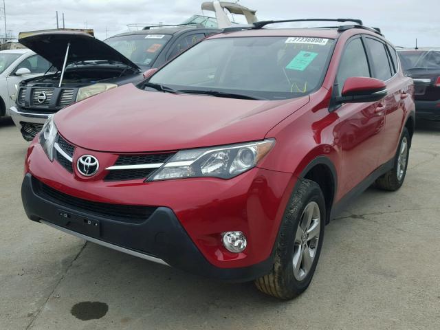 JTMWFREV0FJ044956 - 2015 TOYOTA RAV4 XLE RED photo 2