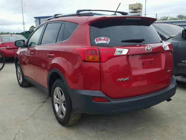 JTMWFREV0FJ044956 - 2015 TOYOTA RAV4 XLE RED photo 3