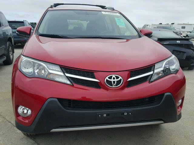 JTMWFREV0FJ044956 - 2015 TOYOTA RAV4 XLE RED photo 9