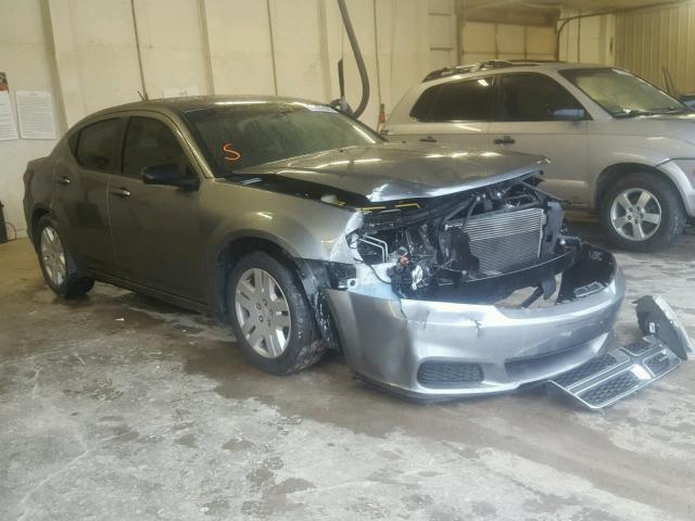 1C3CDZAB5DN628915 - 2013 DODGE AVENGER SE GRAY photo 1