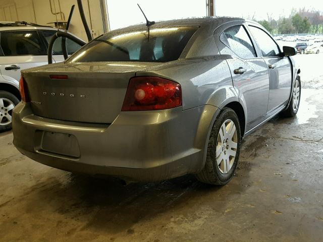 1C3CDZAB5DN628915 - 2013 DODGE AVENGER SE GRAY photo 4