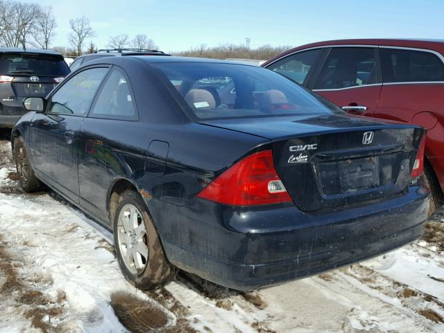 1HGEM22003L062330 - 2003 HONDA CIVIC EX შავი ფოტო 3