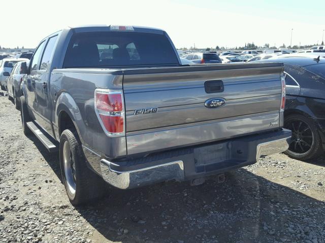 1FTFW1CVXAFD89587 - 2010 FORD F150 SUPER GRAY photo 3