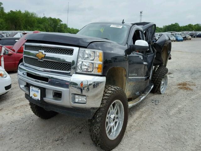 3GCPKSE76DG337834 - 2013 CHEVROLET SILVERADO BLACK photo 2