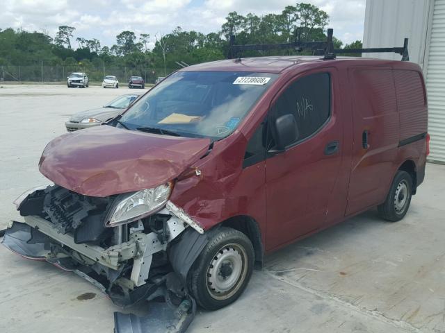 3N6CM0KN4FK707921 - 2015 NISSAN NV200 2.5S MAROON photo 2