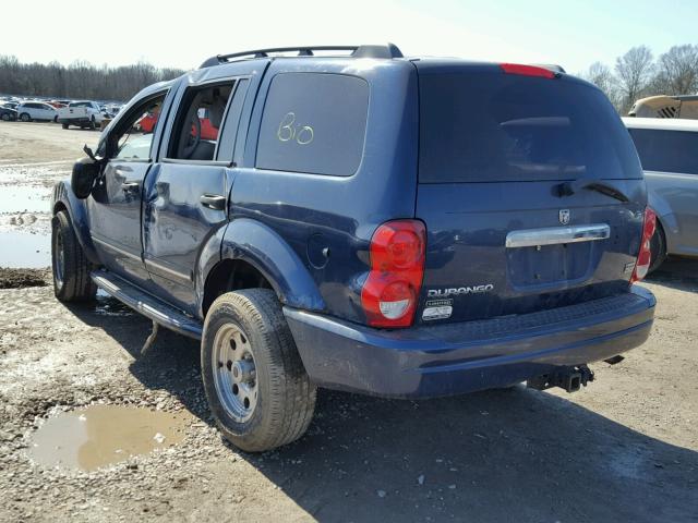 1D4HB58D24F196577 - 2004 DODGE DURANGO LI BLUE photo 3