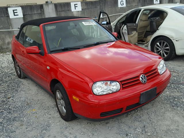 3VWDC21V82M811606 - 2002 VOLKSWAGEN CABRIO GLX RED photo 1