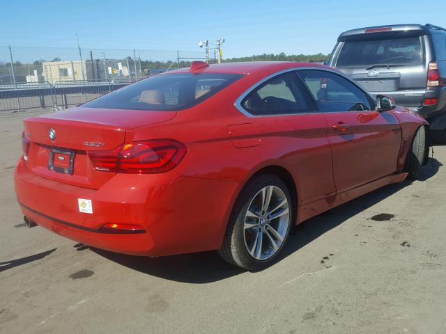 WBA4W5C55JAE43146 - 2018 BMW 430XI RED photo 4