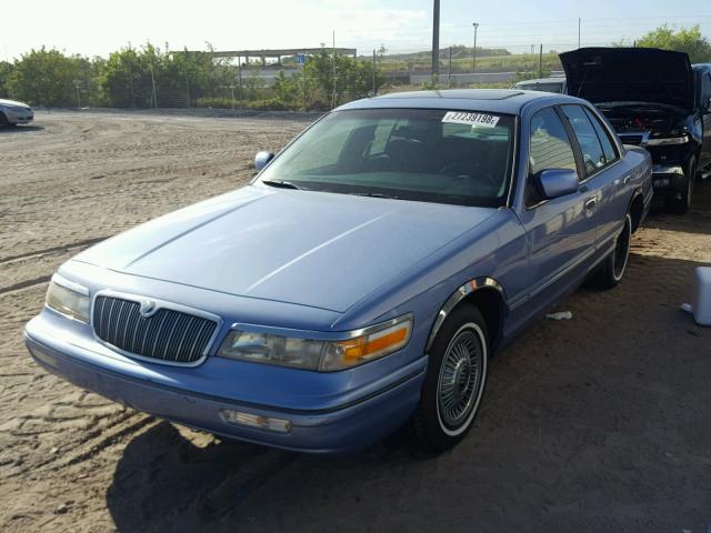 2MELM74W0SX646375 - 1995 MERCURY GRAND MARQ BLUE photo 2