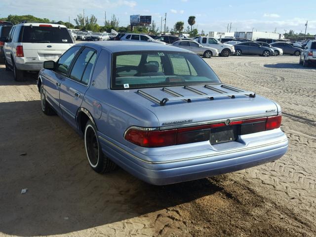 2MELM74W0SX646375 - 1995 MERCURY GRAND MARQ BLUE photo 3