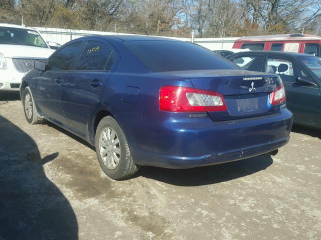 4A3AB36F09E011024 - 2009 MITSUBISHI GALANT ES BLUE photo 3