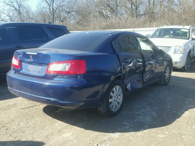 4A3AB36F09E011024 - 2009 MITSUBISHI GALANT ES BLUE photo 4