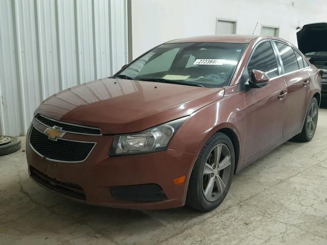 1G1PE5SB6D7135534 - 2013 CHEVROLET CRUZE LT BROWN photo 2