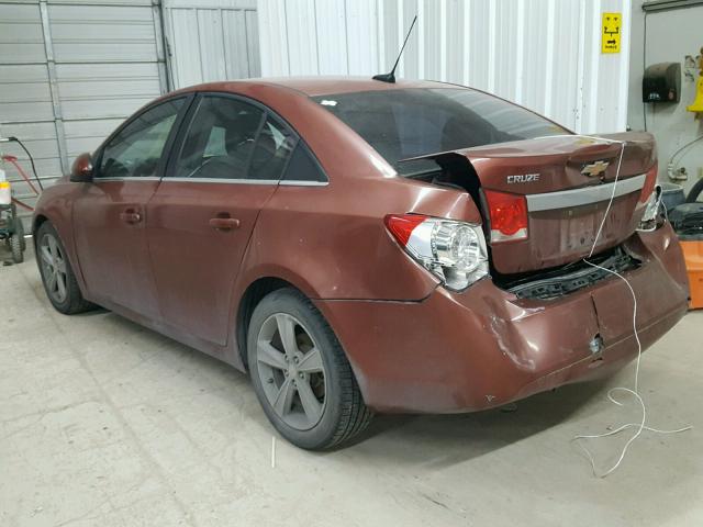 1G1PE5SB6D7135534 - 2013 CHEVROLET CRUZE LT BROWN photo 3