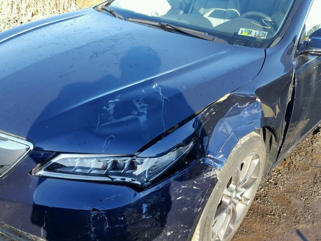 19UUB2F50FA018318 - 2015 ACURA TLX TECH BLUE photo 9