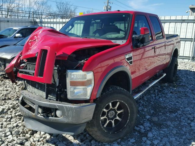 1FTSW21R98ED08508 - 2008 FORD F250 SUPER RED photo 2