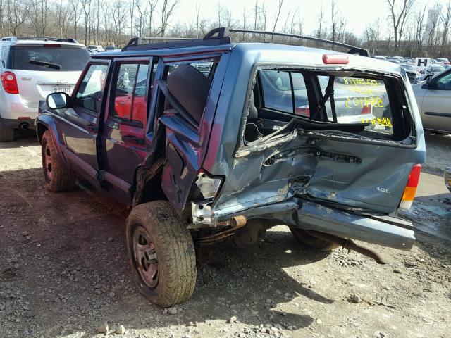 1J4FF68S9XL534103 - 1999 JEEP CHEROKEE S BLUE photo 3