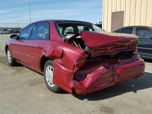 2G4WS52J531175520 - 2003 BUICK CENTURY CU MAROON photo 3