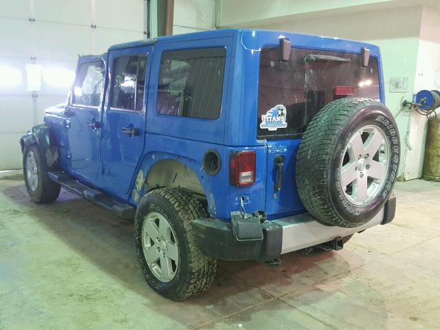 1J4BA5H17BL548640 - 2011 JEEP WRANGLER U BLUE photo 3