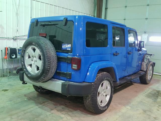 1J4BA5H17BL548640 - 2011 JEEP WRANGLER U BLUE photo 4