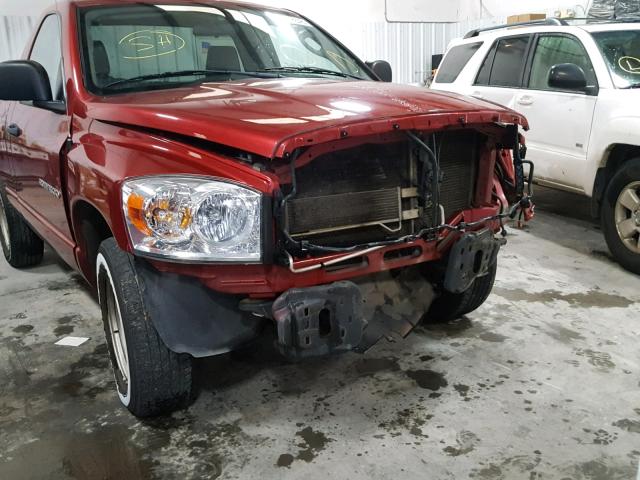 1D7HA16K87J643592 - 2007 DODGE RAM 1500 S RED photo 9