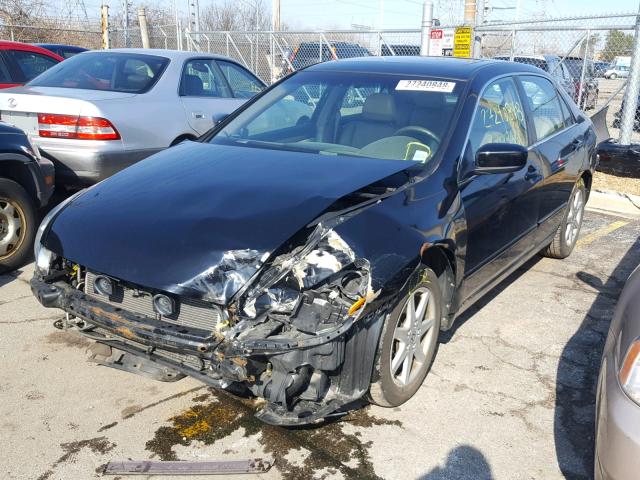 1HGCM66514A096844 - 2004 HONDA ACCORD EX BLACK photo 2