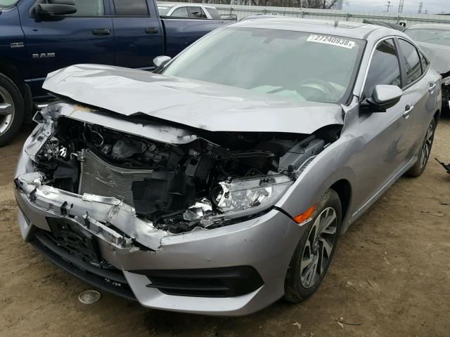 2HGFC2F75HH556489 - 2017 HONDA CIVIC EX SILVER photo 2