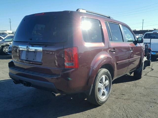 5FNYF38449B002178 - 2009 HONDA PILOT EX BURGUNDY photo 4