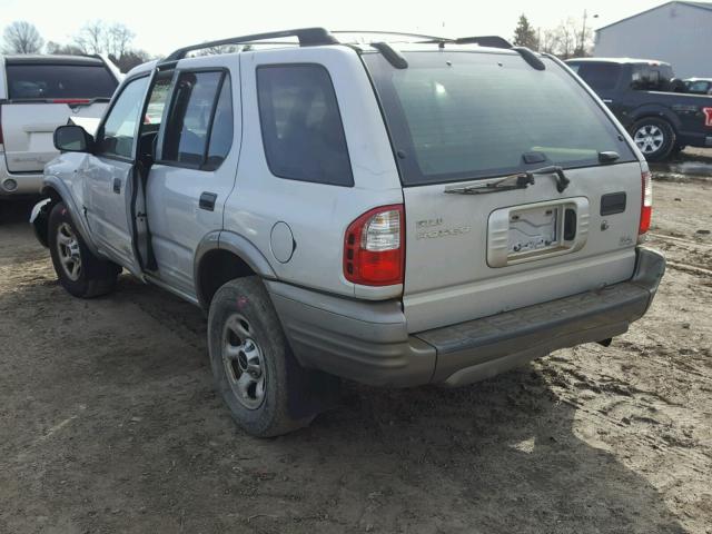 4S2CK58W824325167 - 2002 ISUZU RODEO S GRAY photo 3