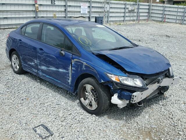 19XFB2F50EE014207 - 2014 HONDA CIVIC LX BLUE photo 1