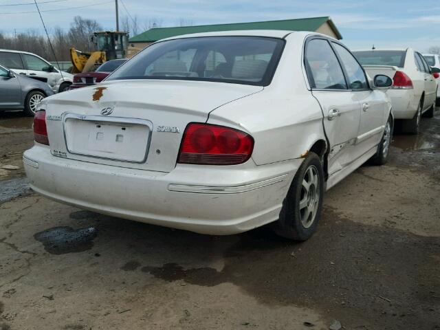 KMHWF25S24A963783 - 2004 HYUNDAI SONATA GL WHITE photo 4